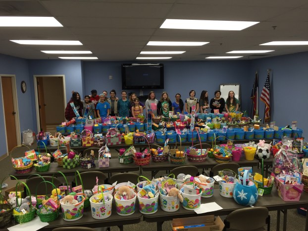Girl Scouts donate Easter baskets to Deweyville children displaced by