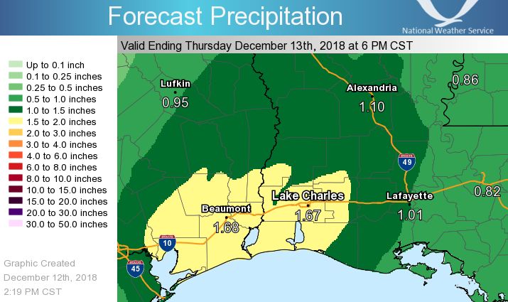 lake charles weather frcast