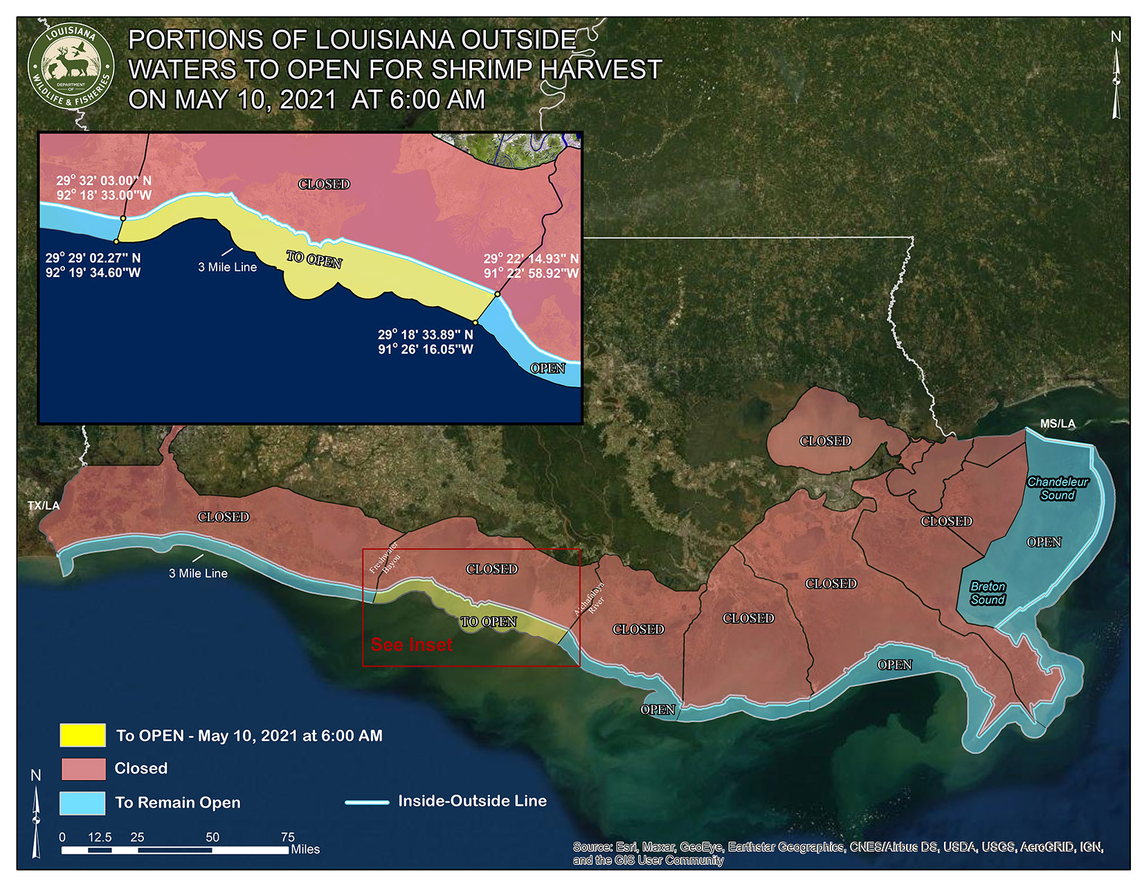 Louisiana Shrimp Season to Open May 10 in the Remaining State Outside