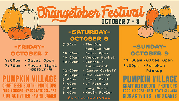 Orangetober Festival leaders outline Oct. 7-9 family fun at Riverside