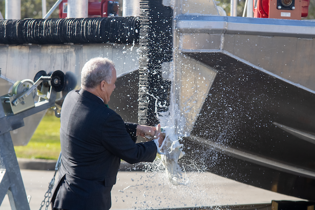 Lamar State College Orange christen new training vessel